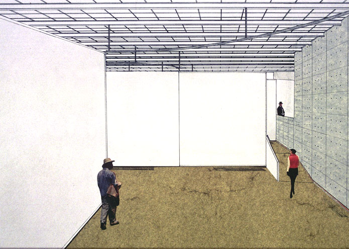 main exhibition space with rotating and sliding walls in closed position - photo 20